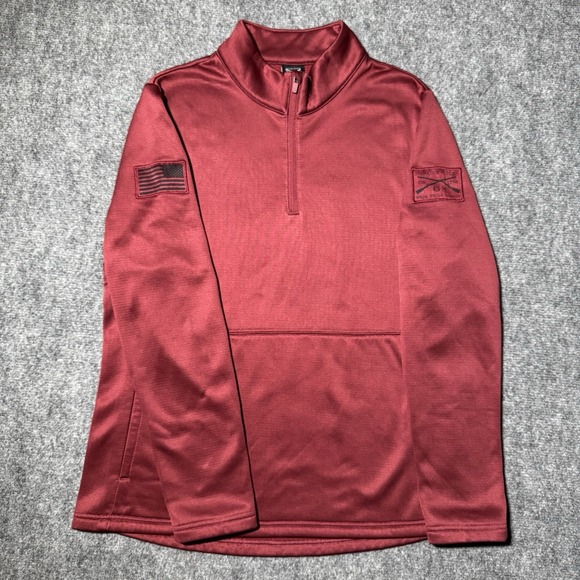 Grunt Style Other - GRUNT STYLE Quarter Front Zip Sweat Wicking Size L Long Sleeve Waffle Top